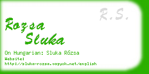 rozsa sluka business card